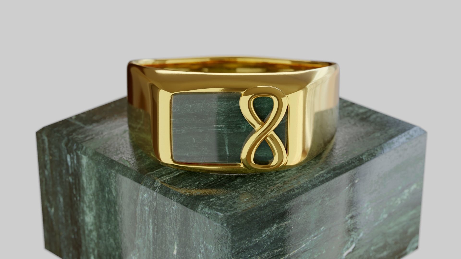 Ring Infinity Male Low-poly 3D model_1