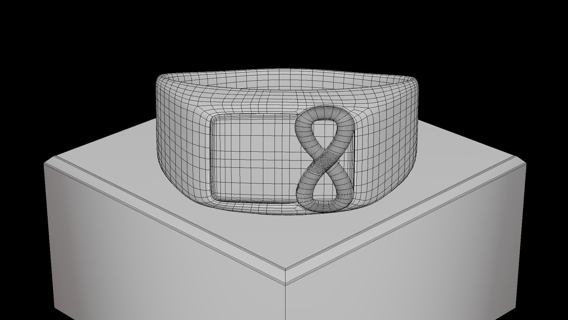 Ring Infinity Male Low-poly 3D model_11