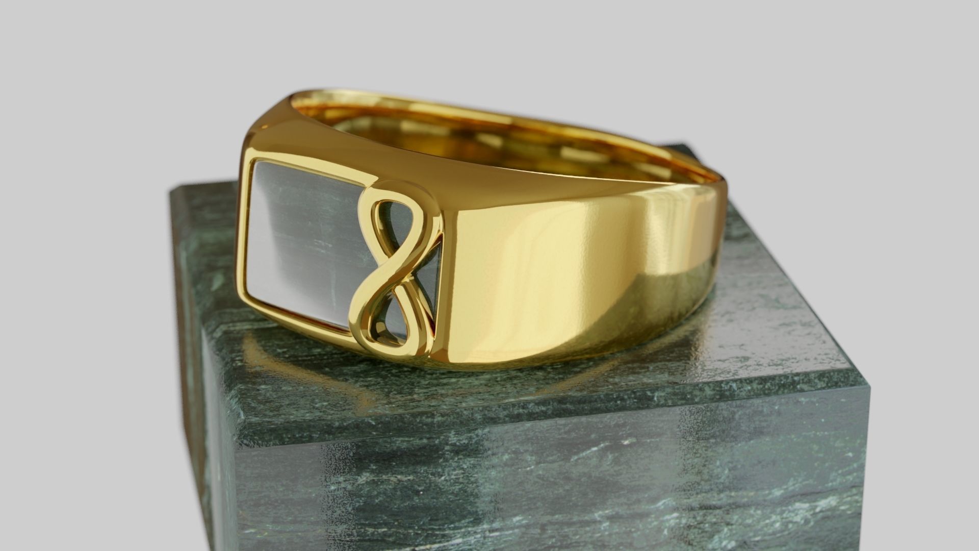 Ring Infinity Male Low-poly 3D model_2
