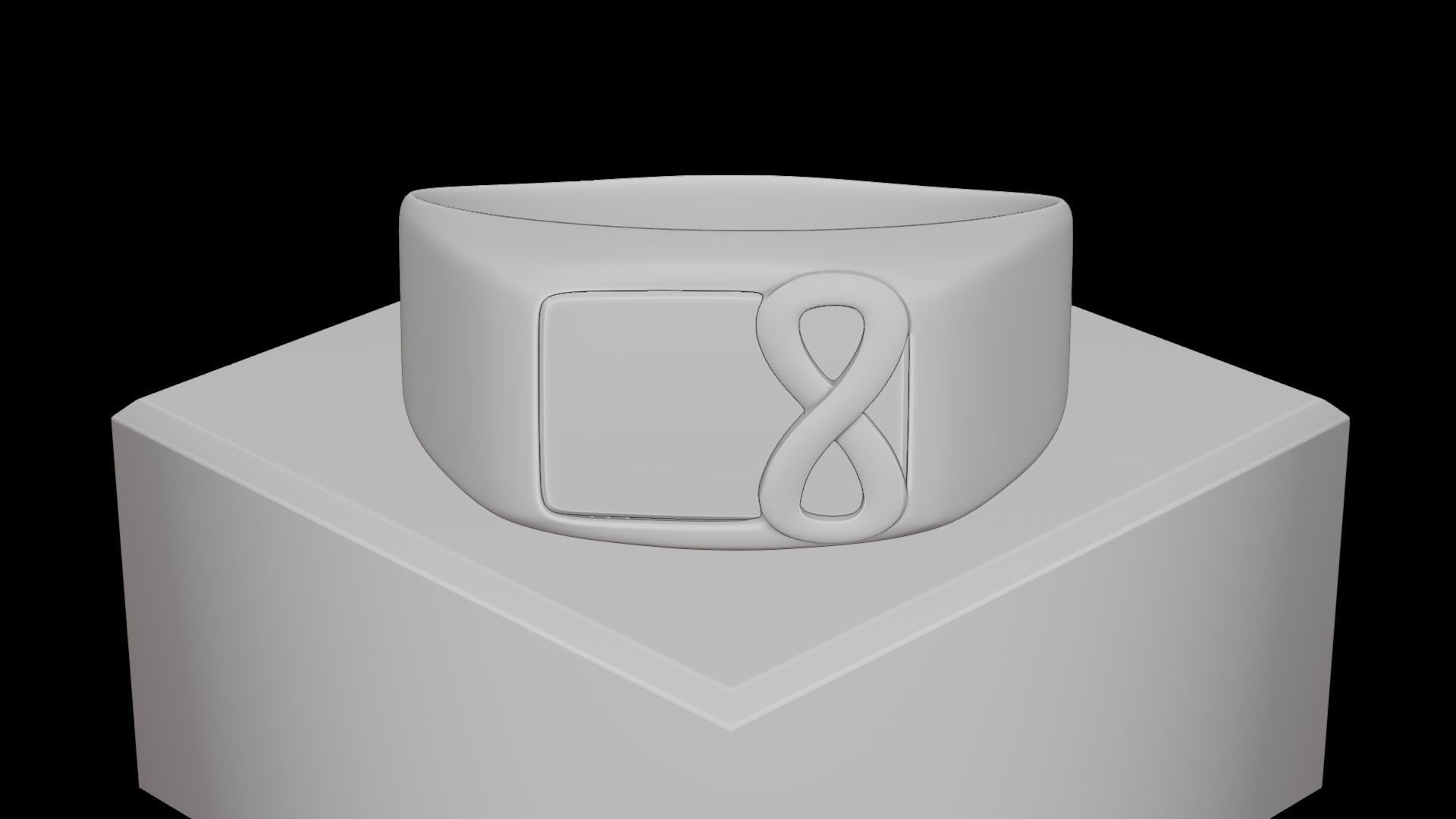Ring Infinity Male Low-poly 3D model_6