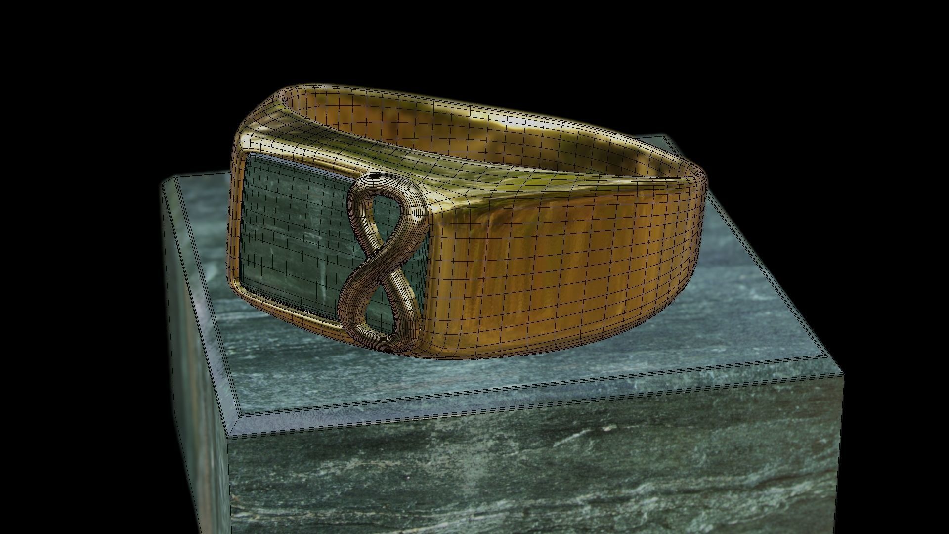 Ring Infinity Male Low-poly 3D model_17