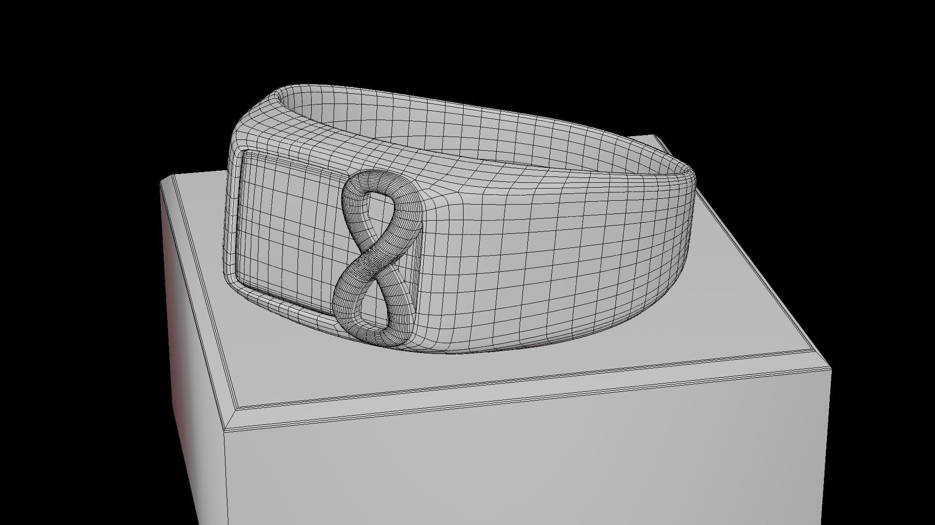 Ring Infinity Male Low-poly 3D model_12