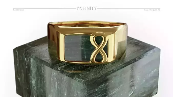 Ring Infinity Male Low-poly 3D model