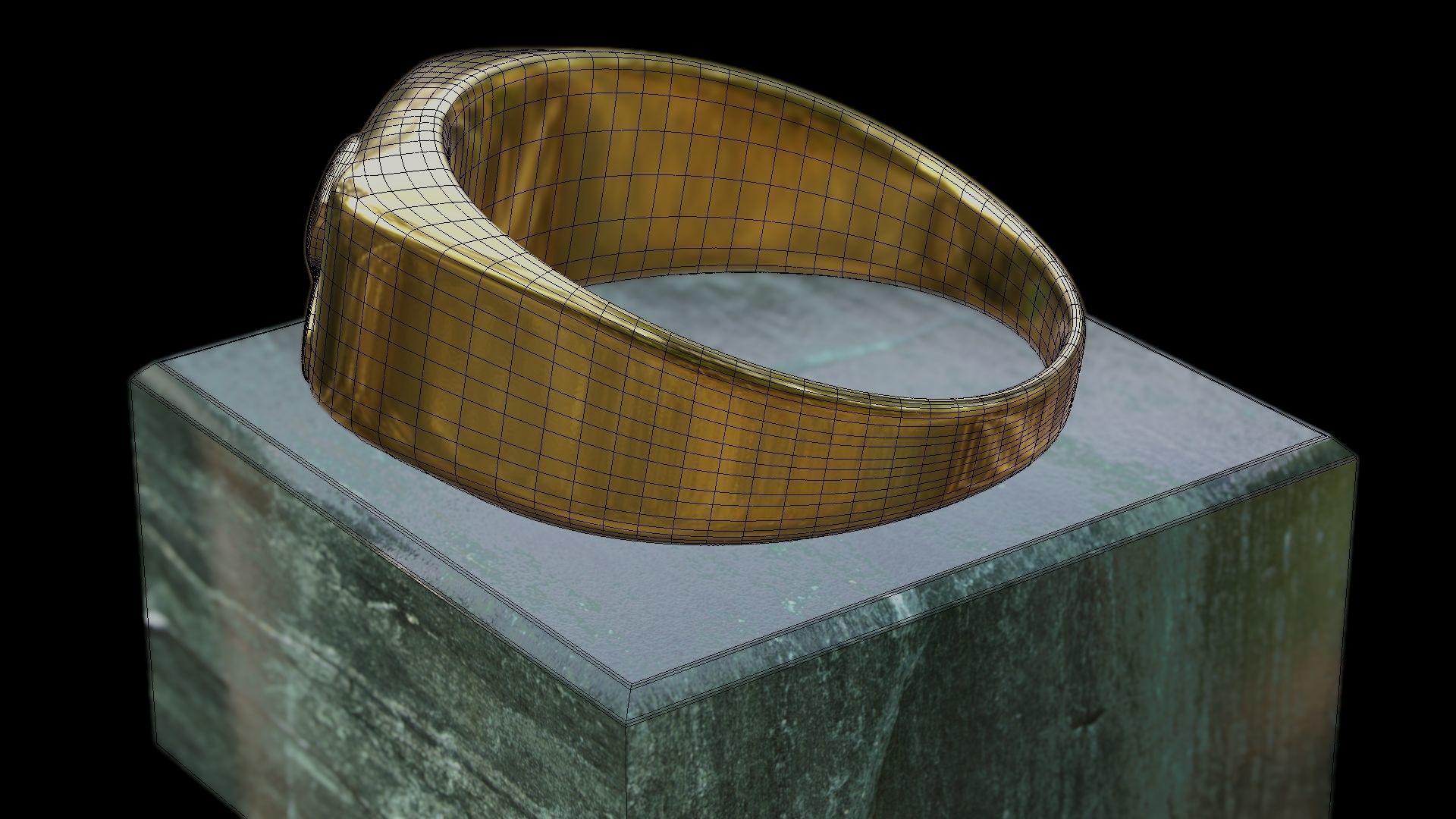 Ring Infinity Male Low-poly 3D model_18