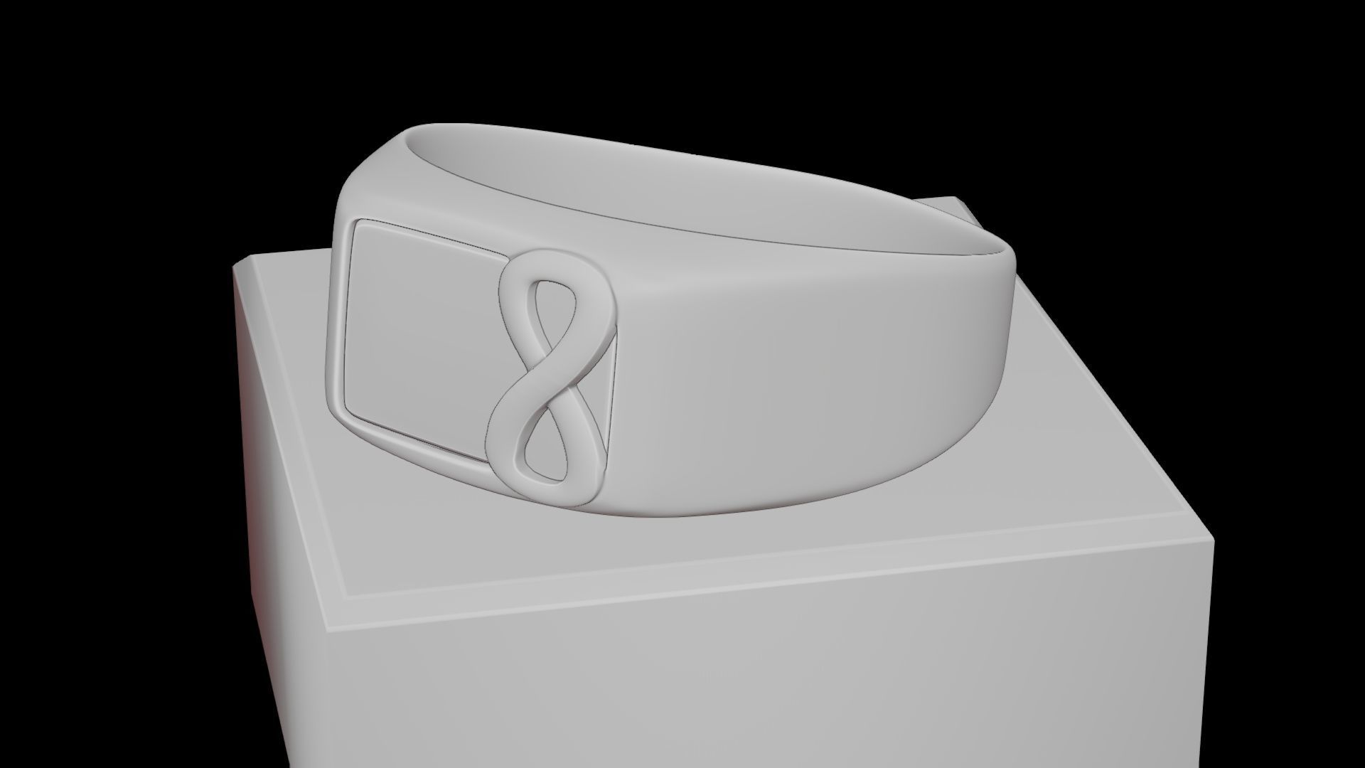Ring Infinity Male Low-poly 3D model_7
