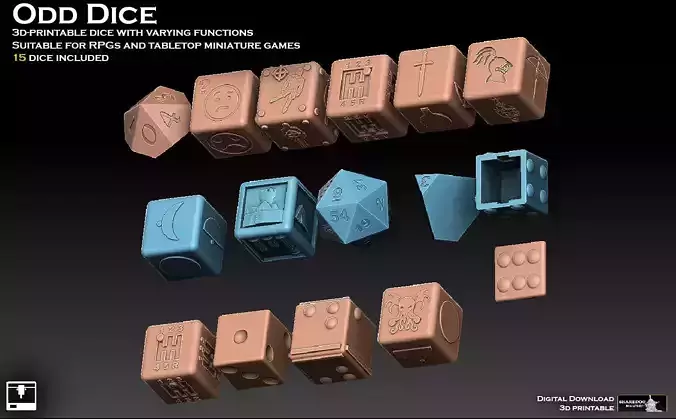 Odd Dice Pack 3D print model