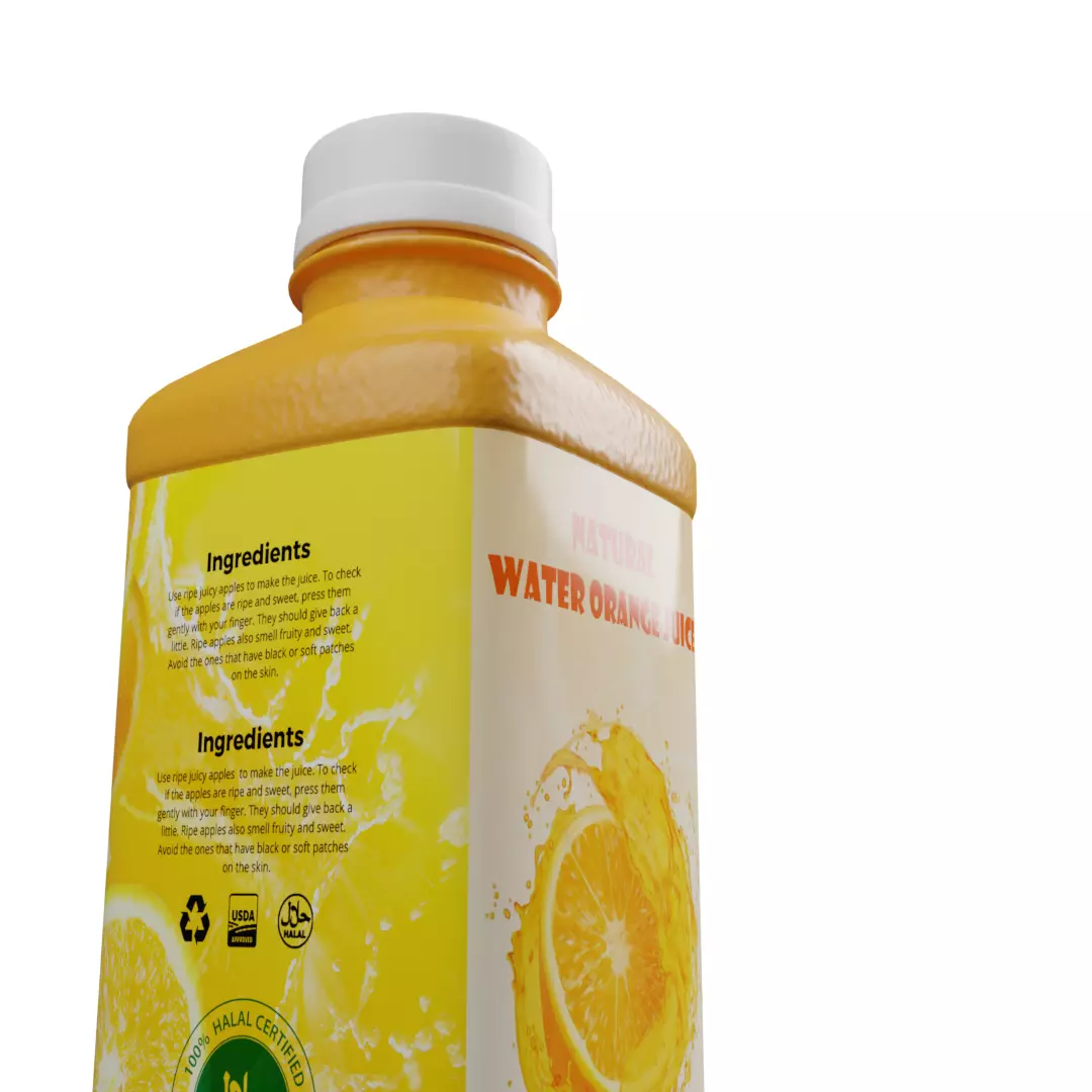 Orange Juice Bottle 3D model_0