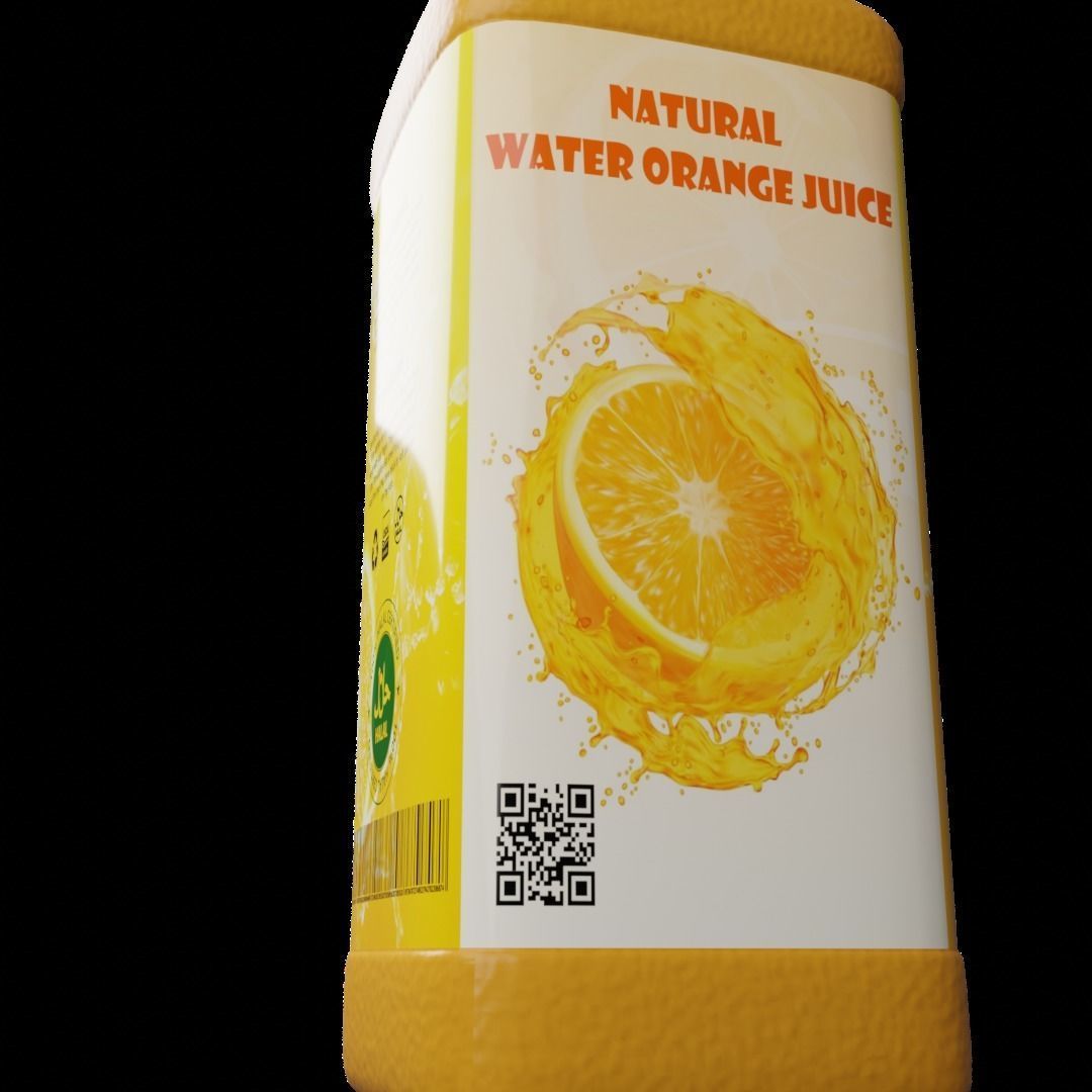 Orange Juice Bottle 3D model_1