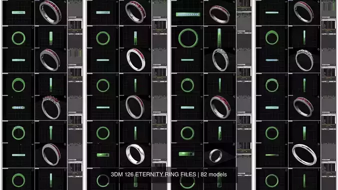 3DM 142 ETERNITY RING FILES 3D Model Collection