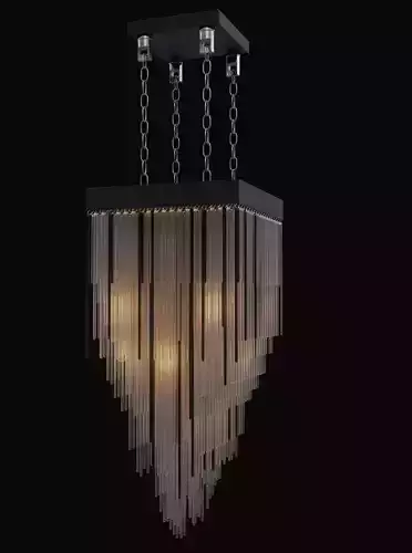 Cascade Square Chandelier 3D model
