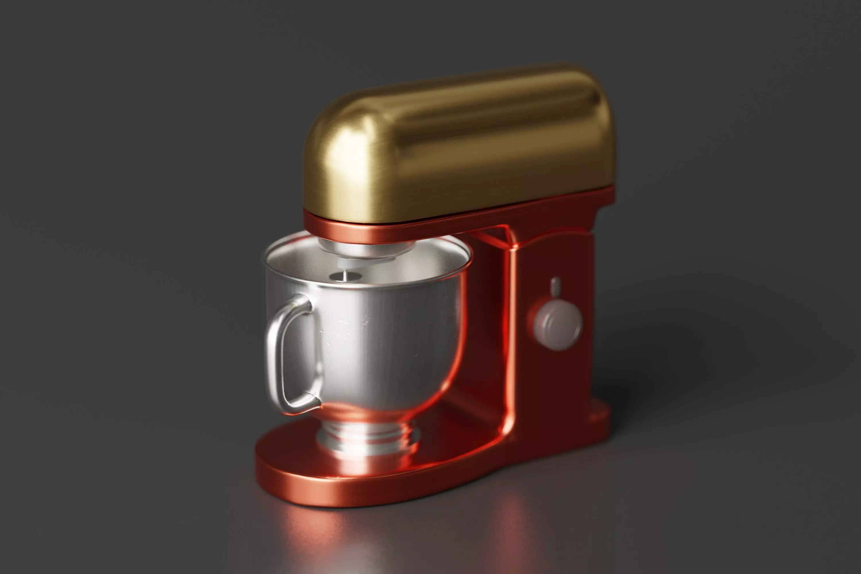 kitchen mixer Low-poly 3D model_0