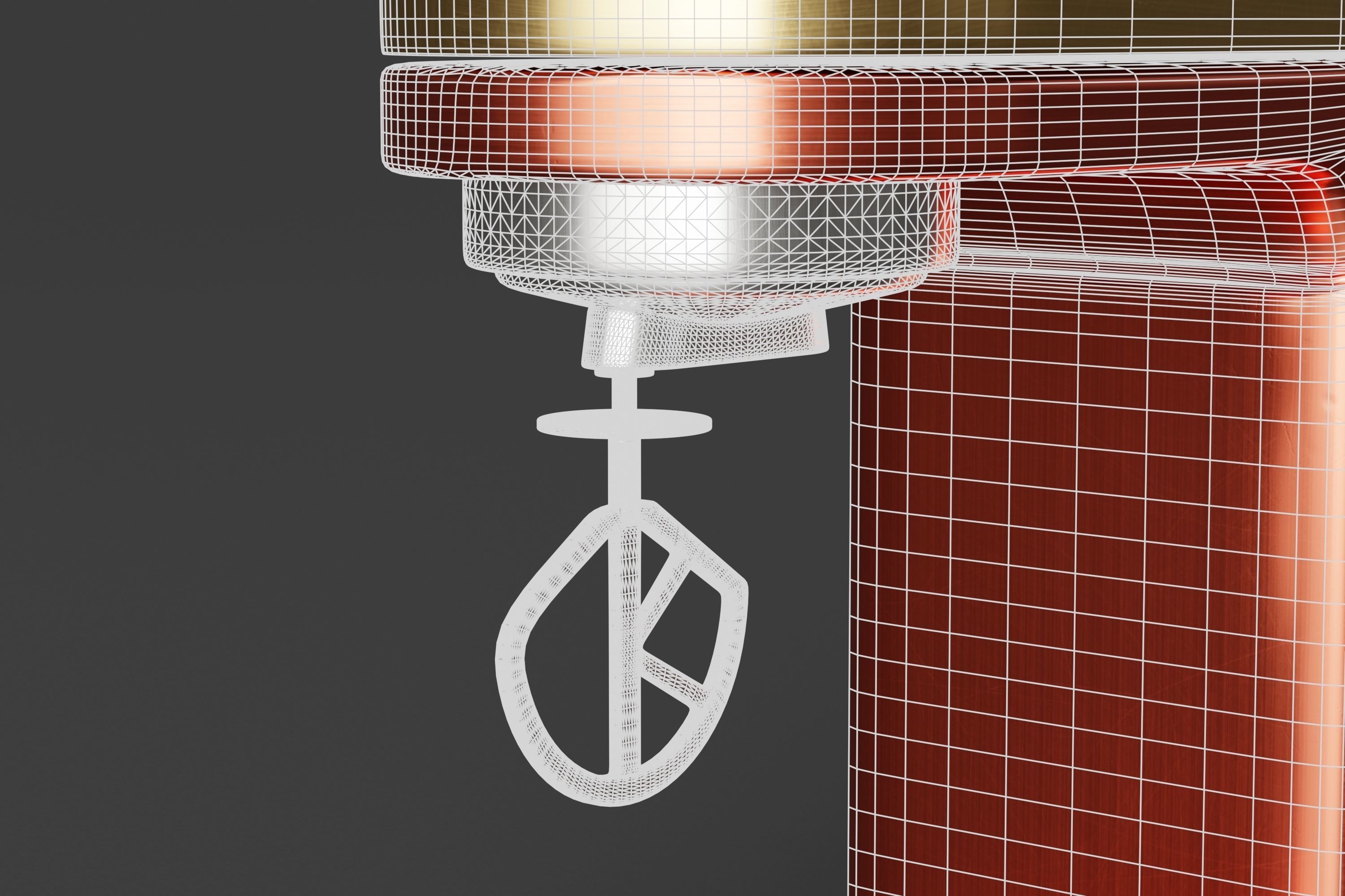 kitchen mixer Low-poly 3D model_8