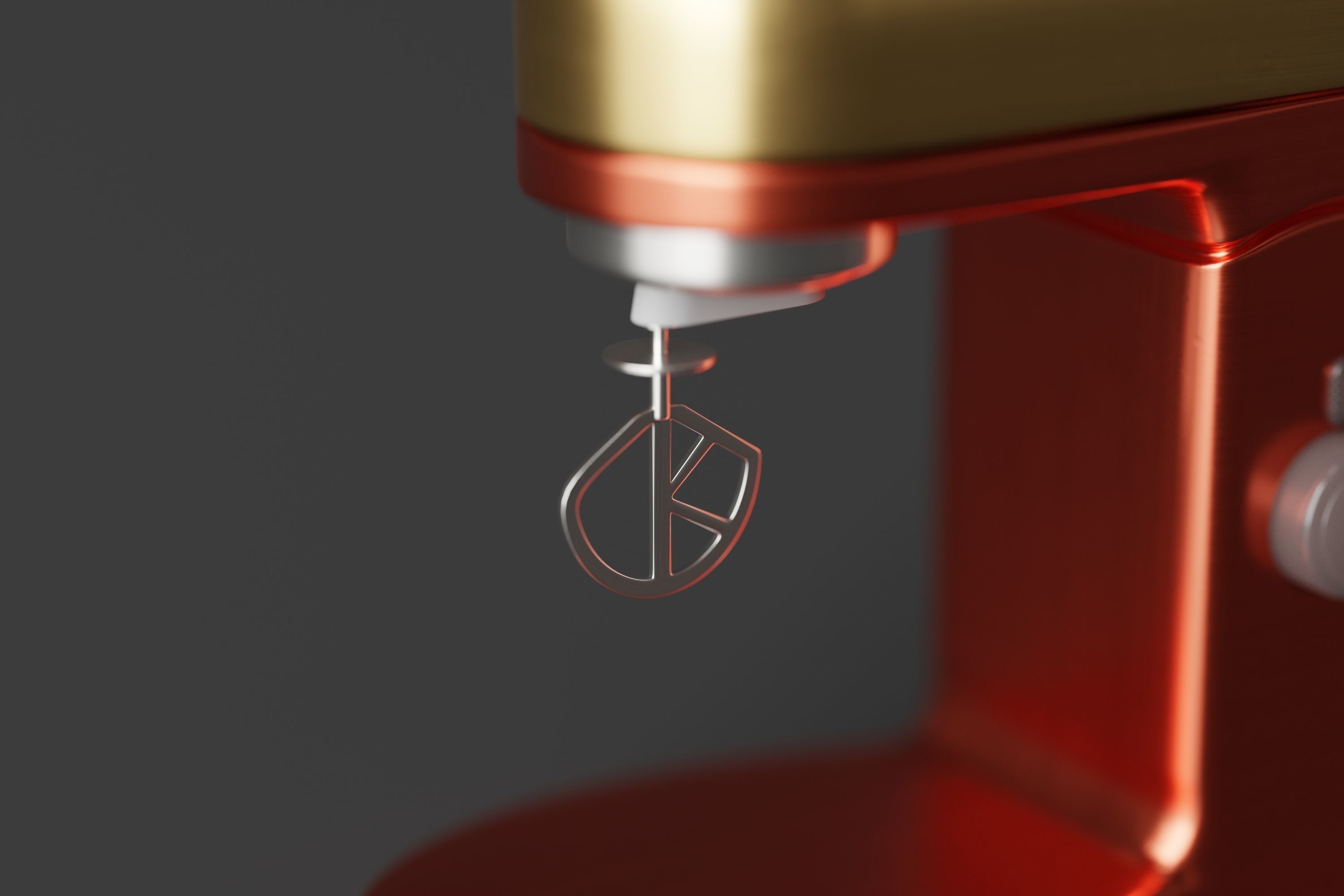 kitchen mixer Low-poly 3D model_1