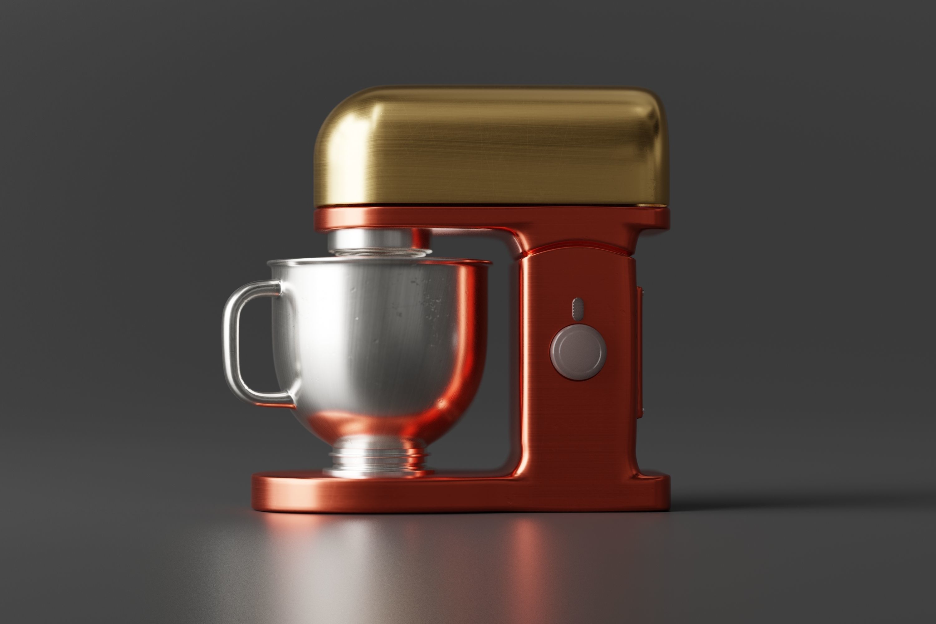 kitchen mixer Low-poly 3D model_3