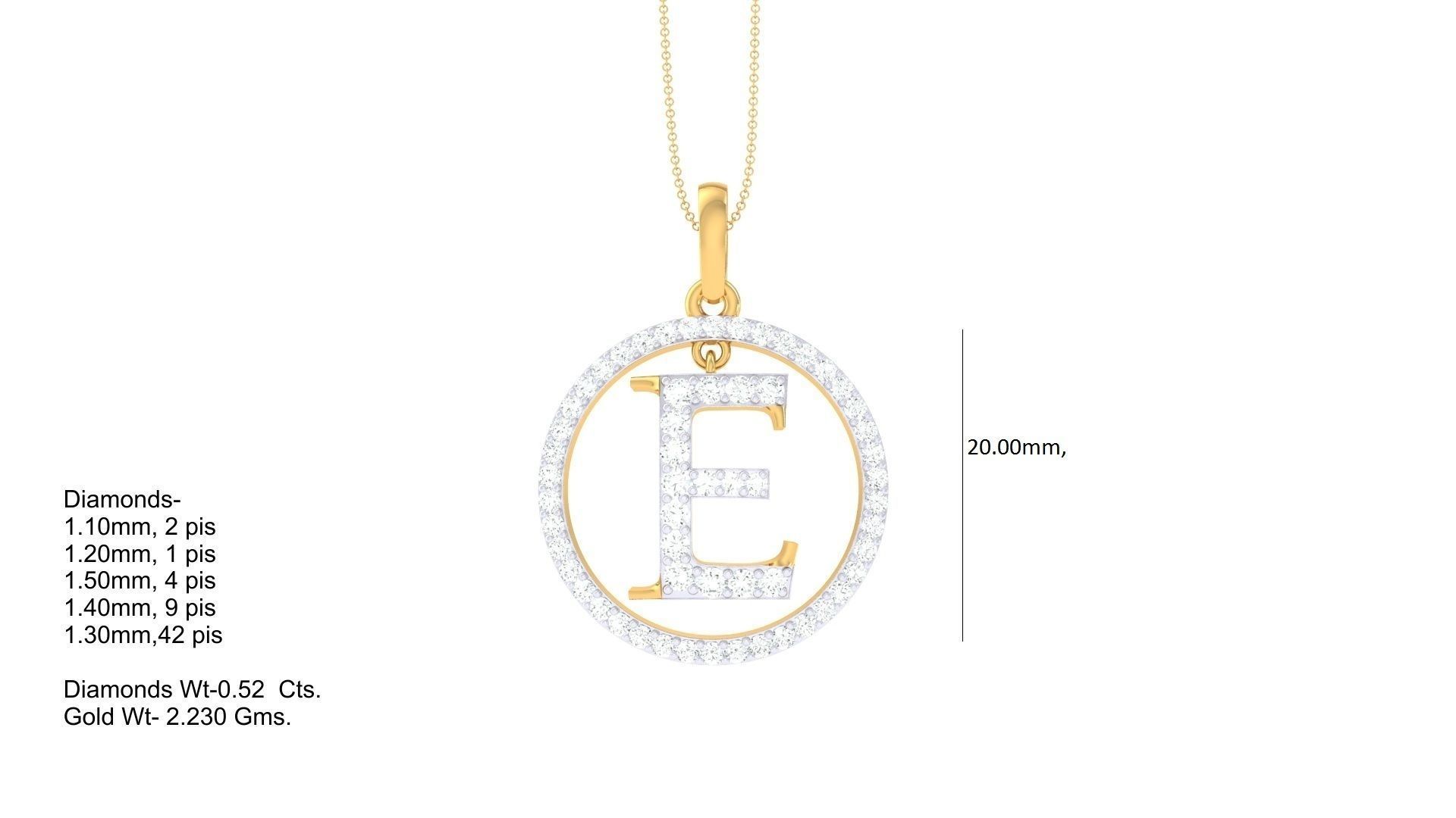 26 Alphabet letter Initials Pendants Charms 3D print model_22