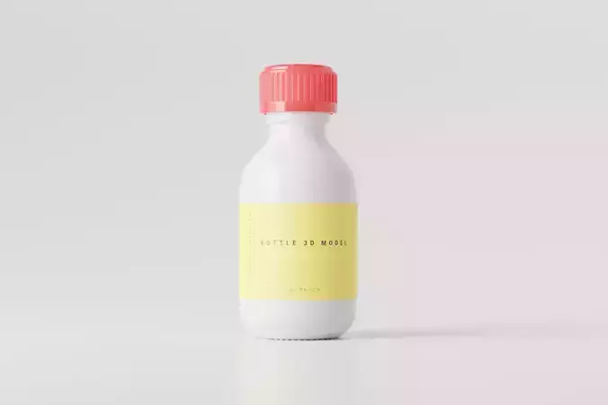 Medicine Bottle Low-poly 3D model