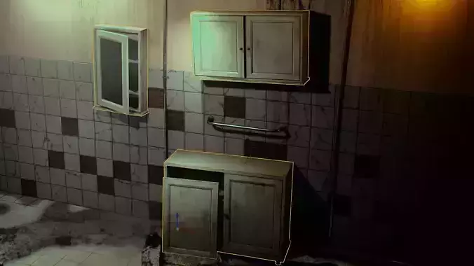 Vintage and Dirt Bathroom Furniture Pack