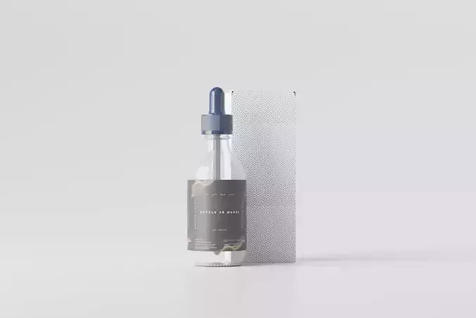 Dropper bottle Low-poly 3D model
