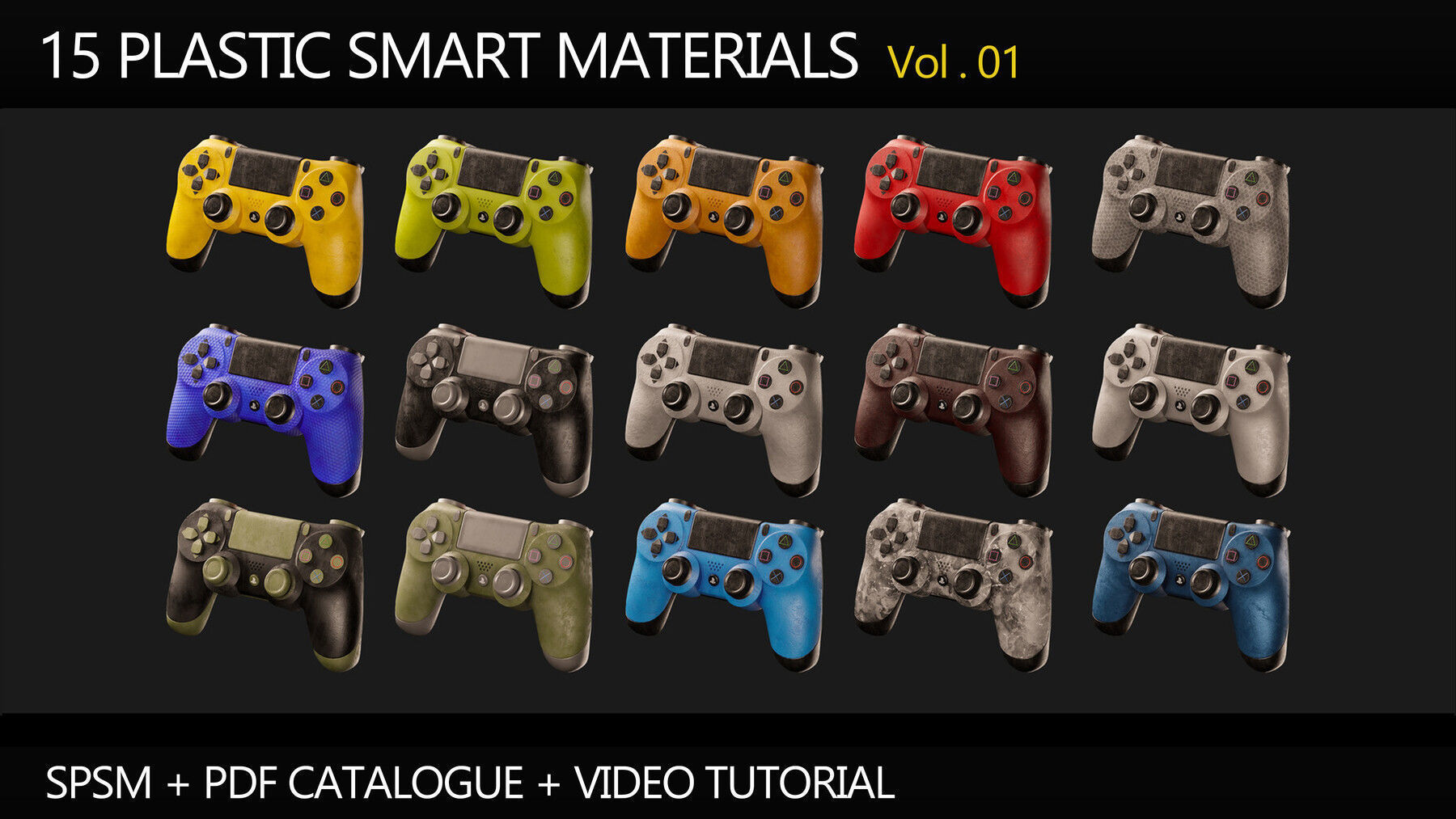 15 Plastic Smart Materials Vol 1 and Video Tutorial Texture_5