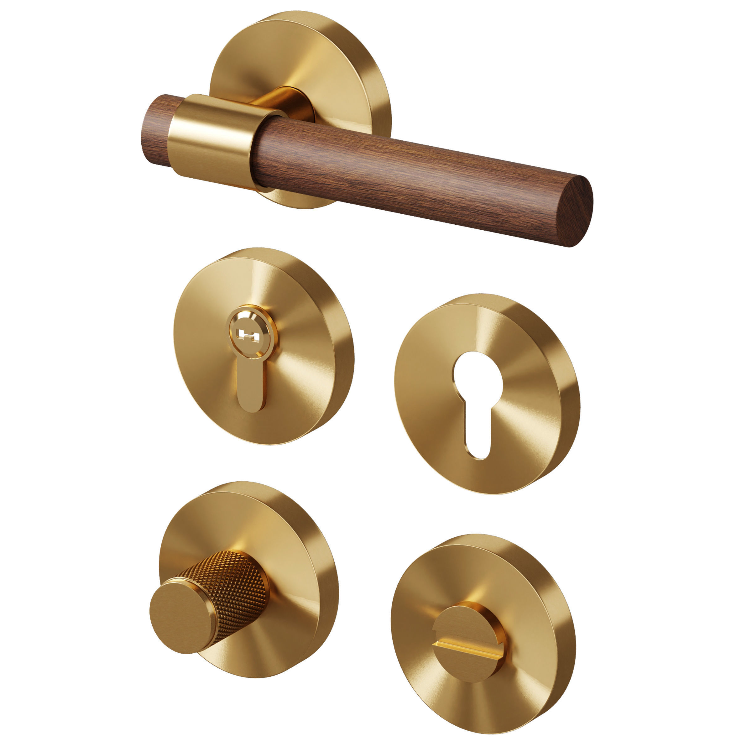 Door and furniture handles CIRCA by Meraki 3D model_4