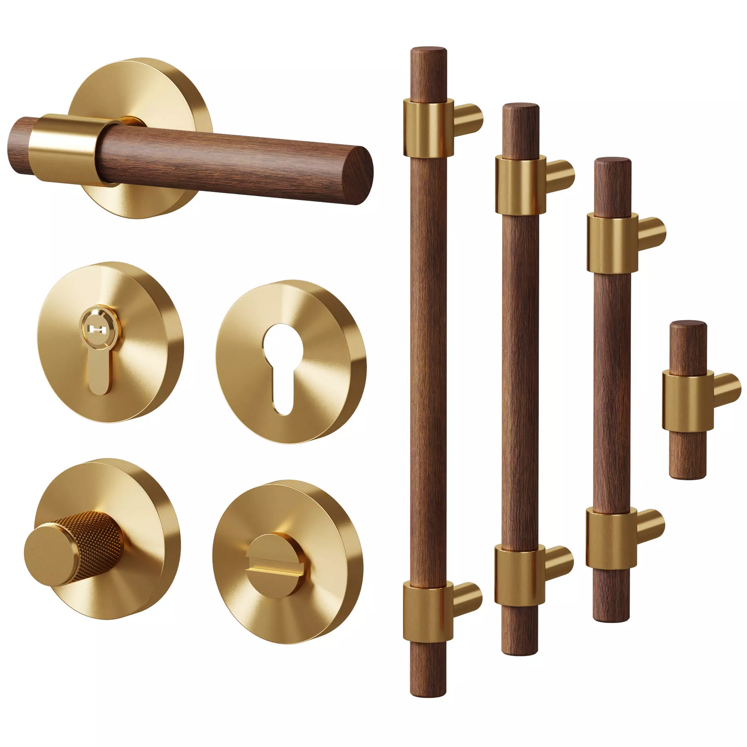 Door and furniture handles CIRCA by Meraki 3D model_0