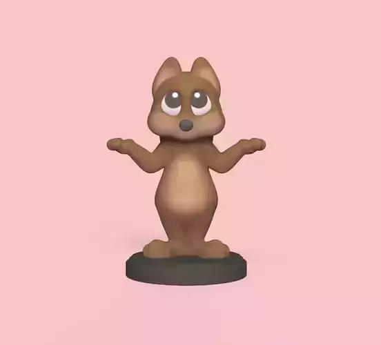 Cartoon Squirrel 3D print model