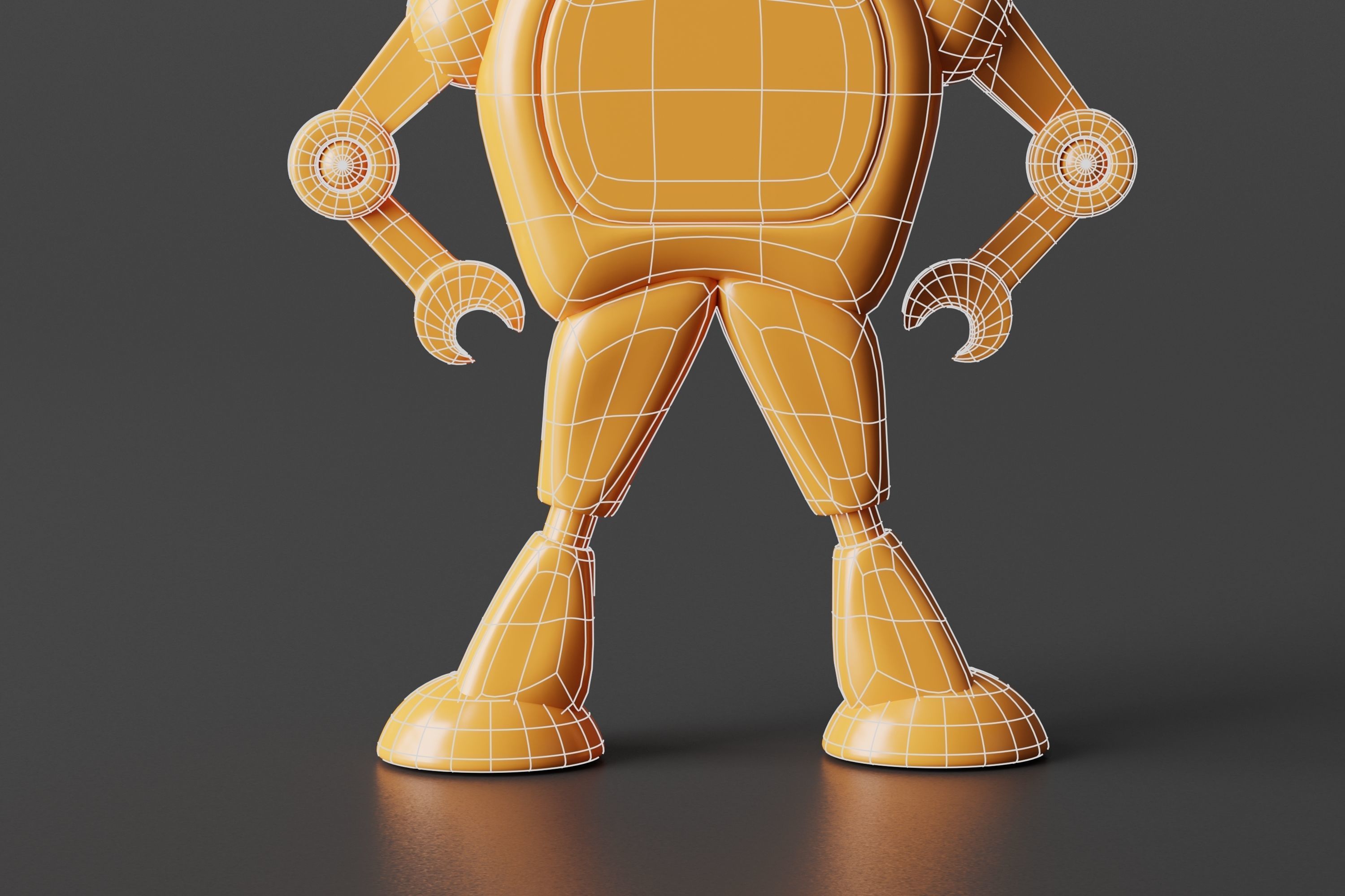 Simple Robot Low-poly 3D model_12