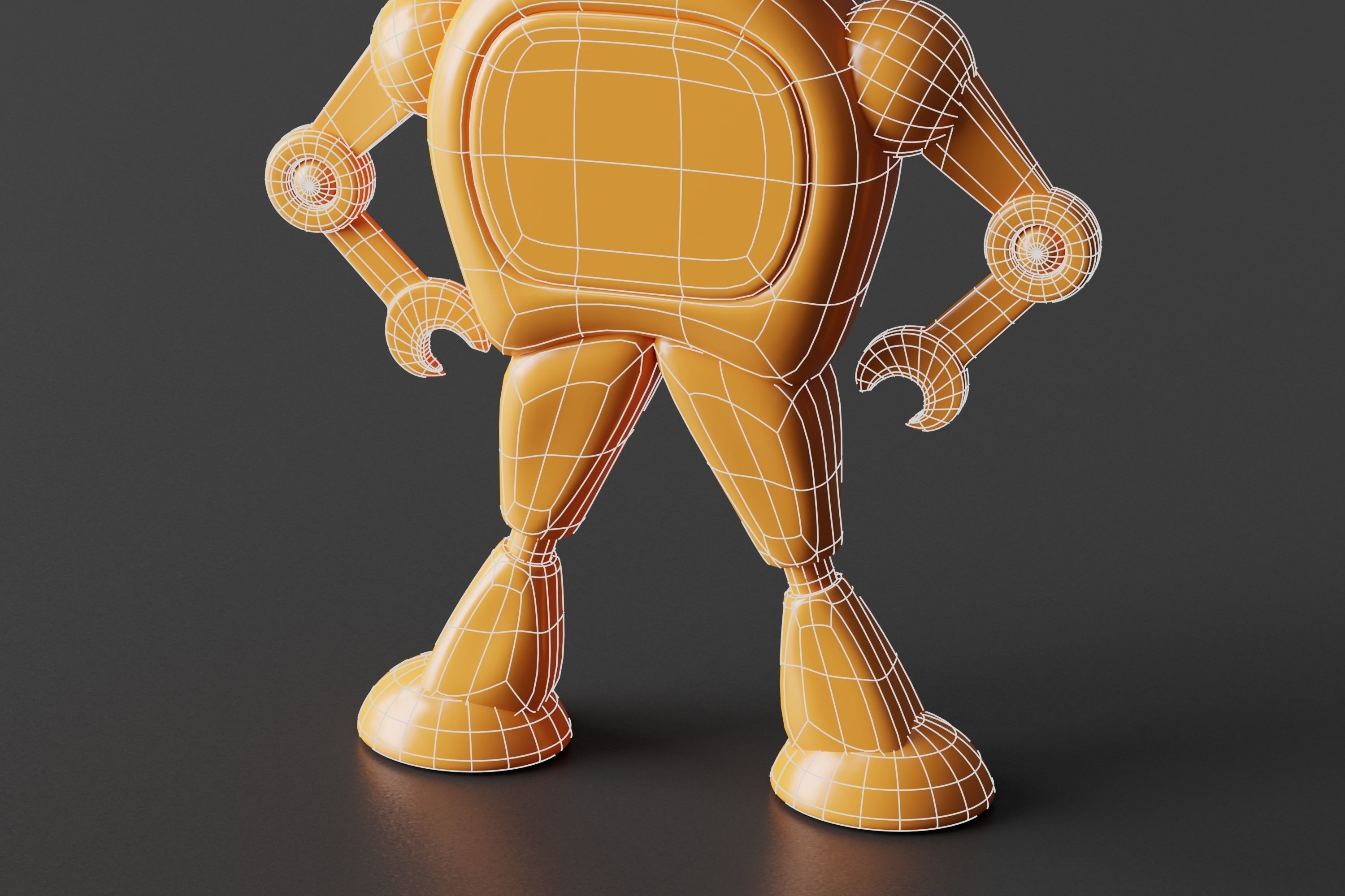 Simple Robot Low-poly 3D model_13