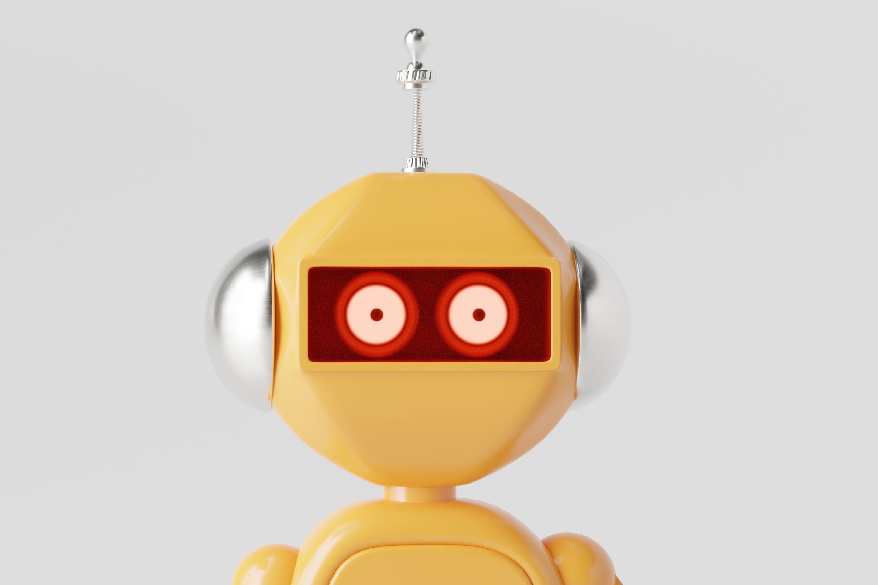 Simple Robot Low-poly 3D model_1