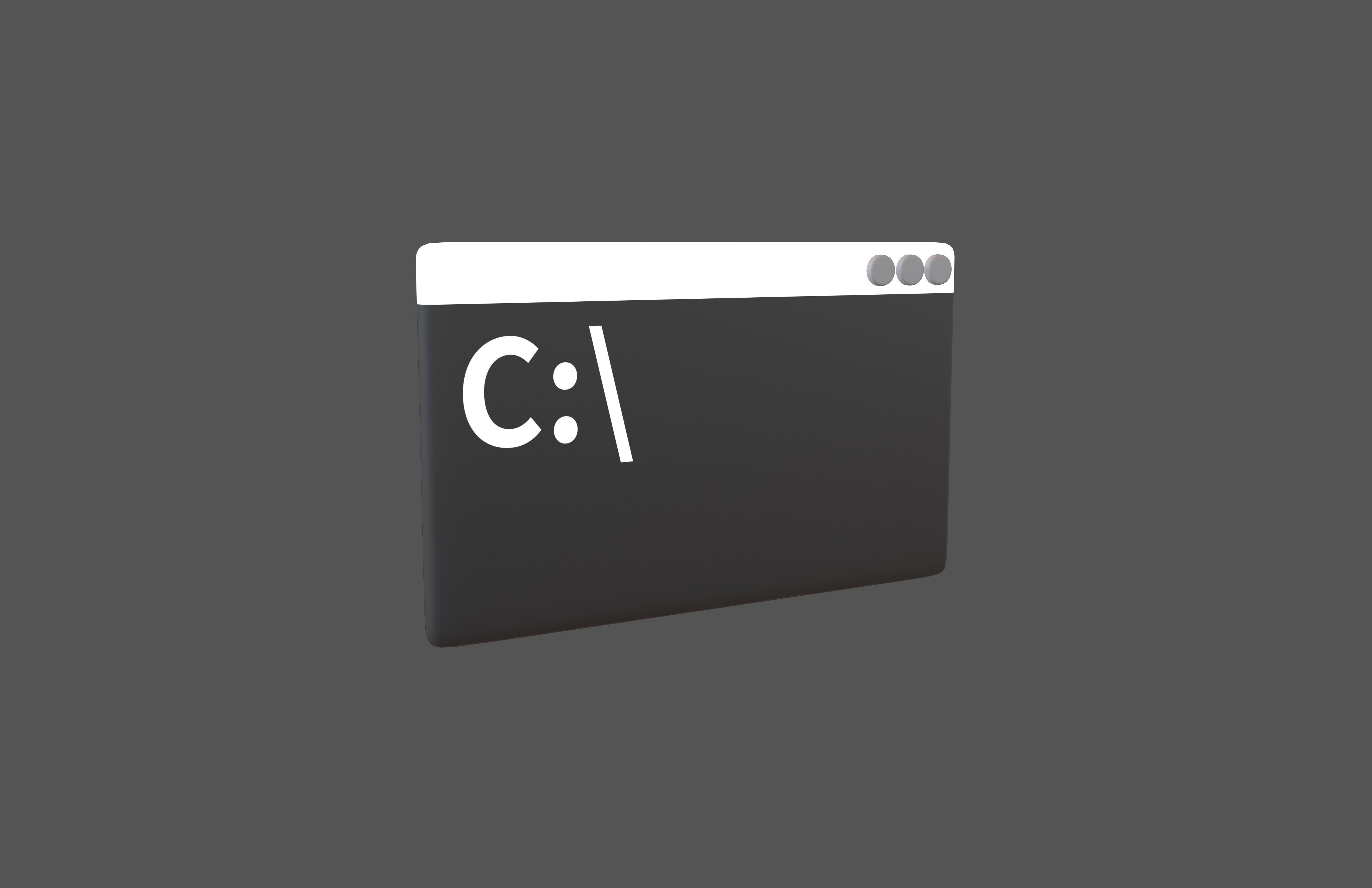 Cmd Icon V1 001 Low-poly 3D model_1