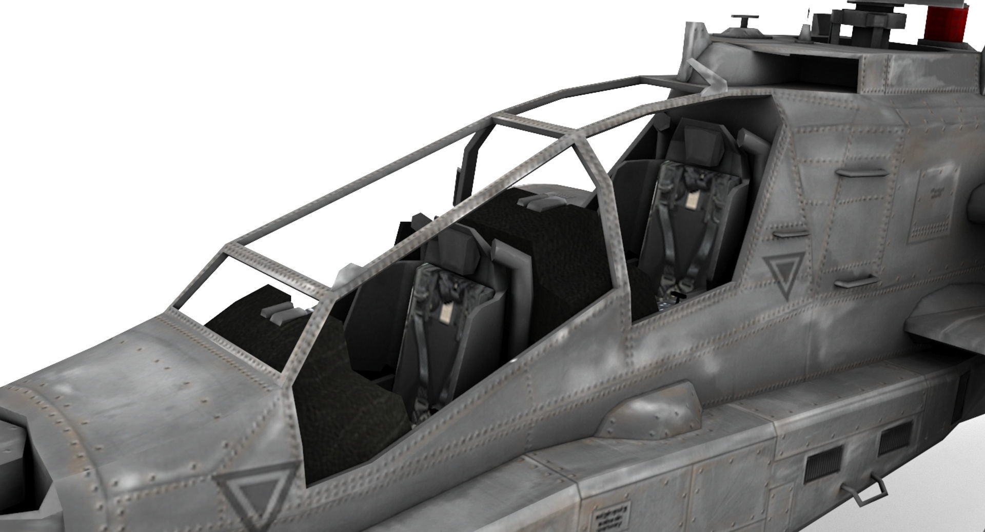 Apache AH-64D Longbow Low-poly 3D model_8