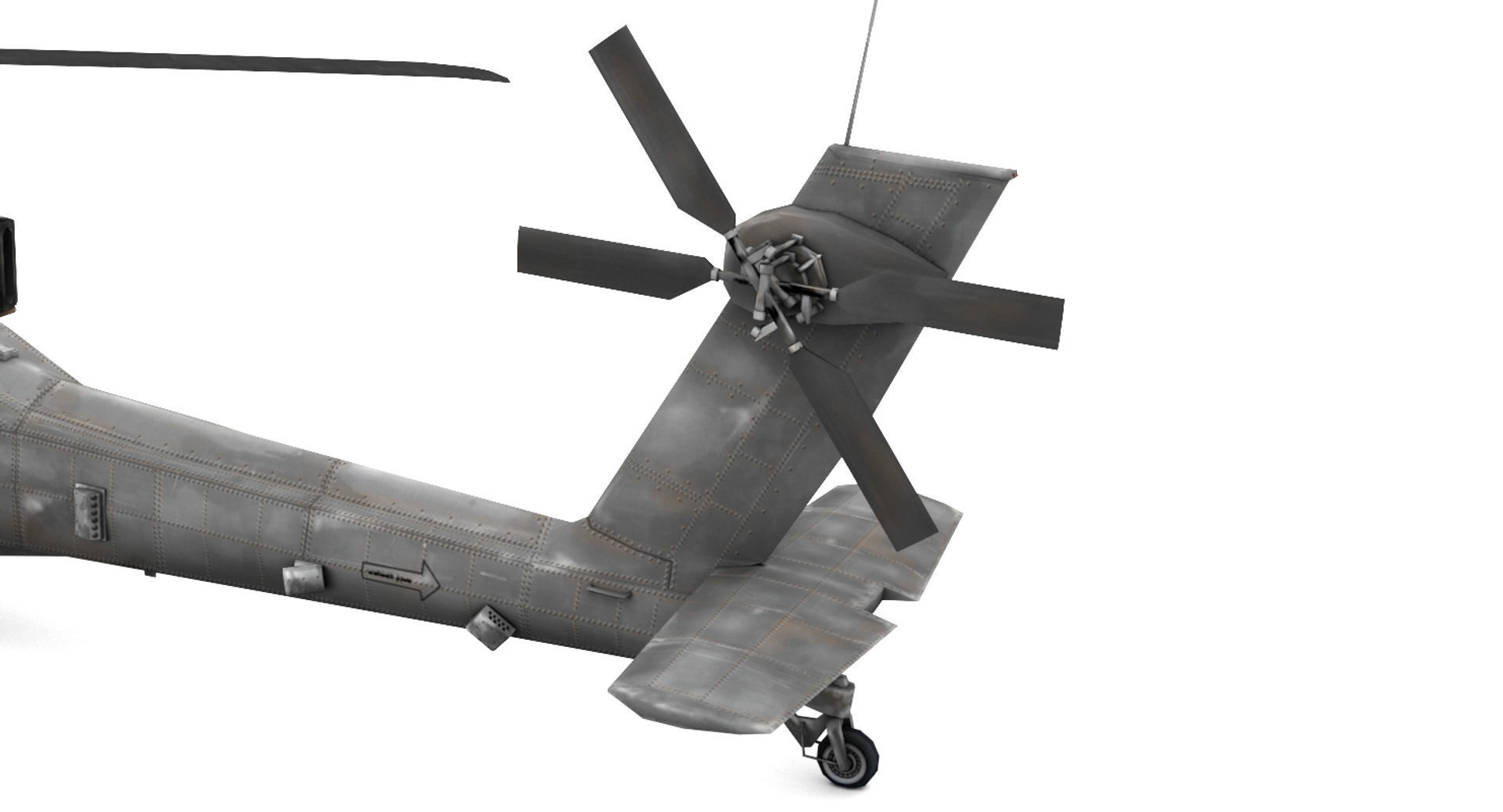 Apache AH-64D Longbow Low-poly 3D model_6