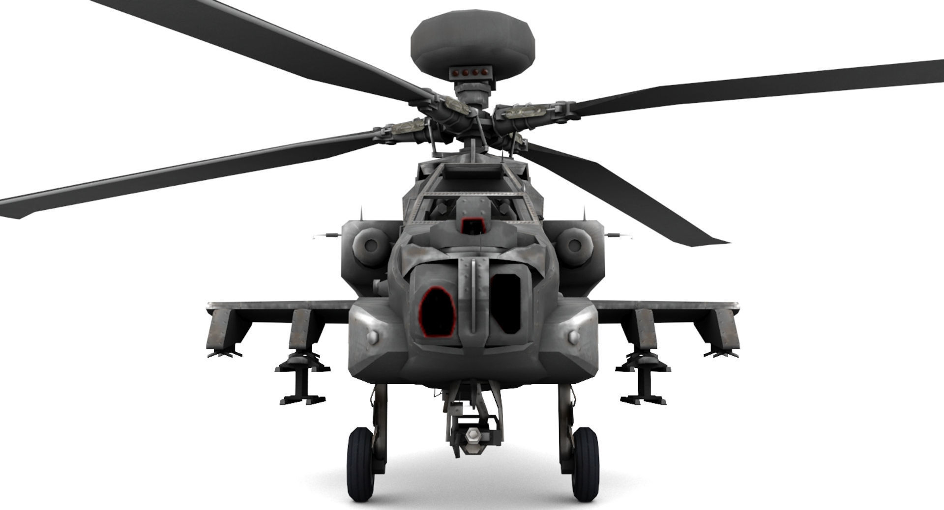 Apache AH-64D Longbow Low-poly 3D model_5