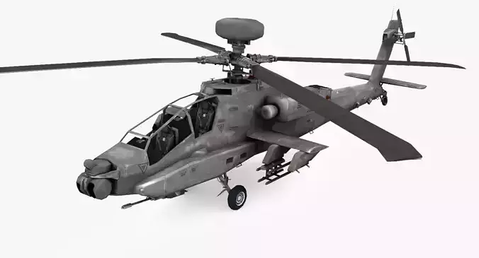 Apache AH-64D Longbow Low-poly 3D model