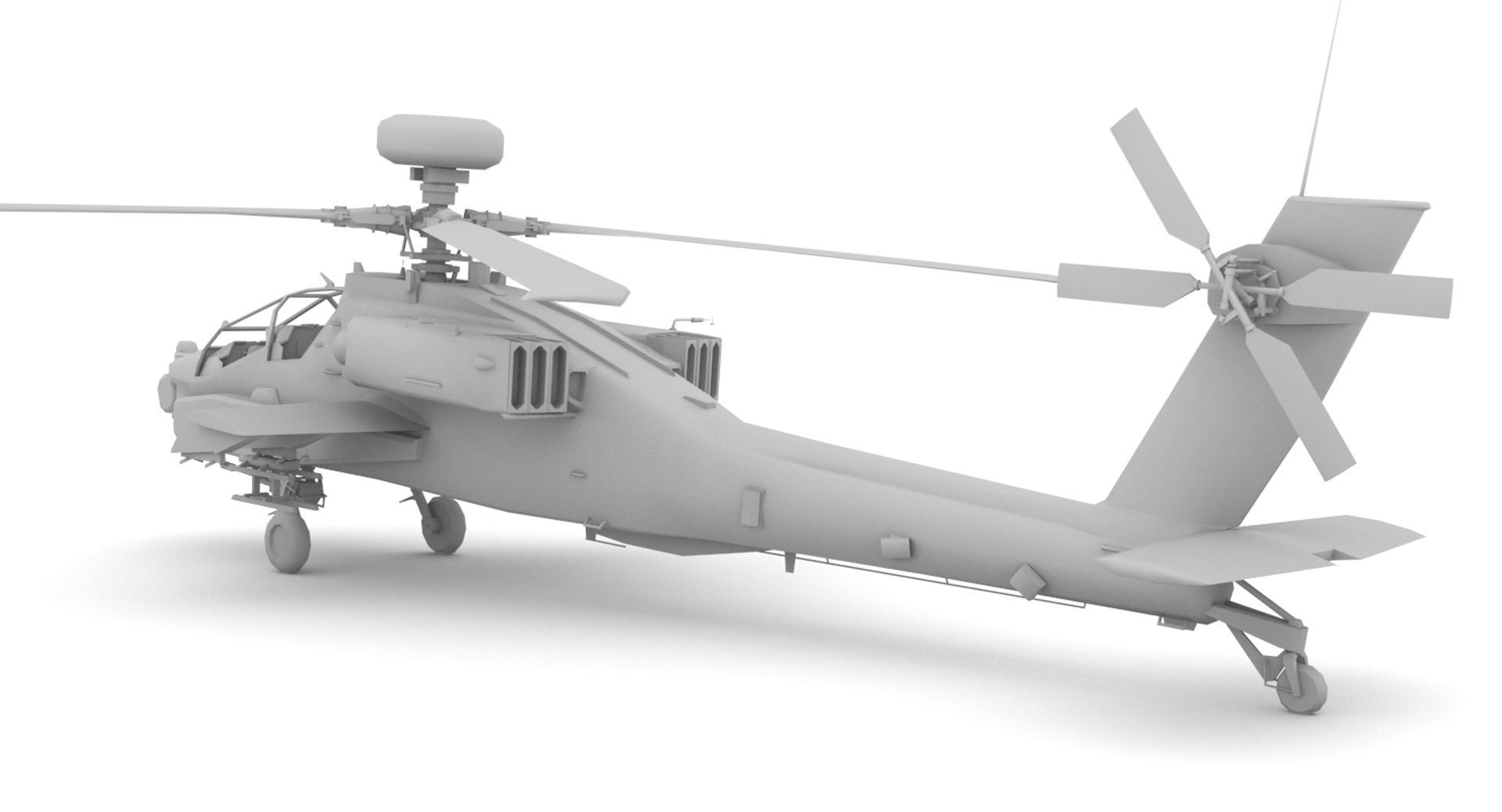 Apache AH-64D Longbow Low-poly 3D model_15
