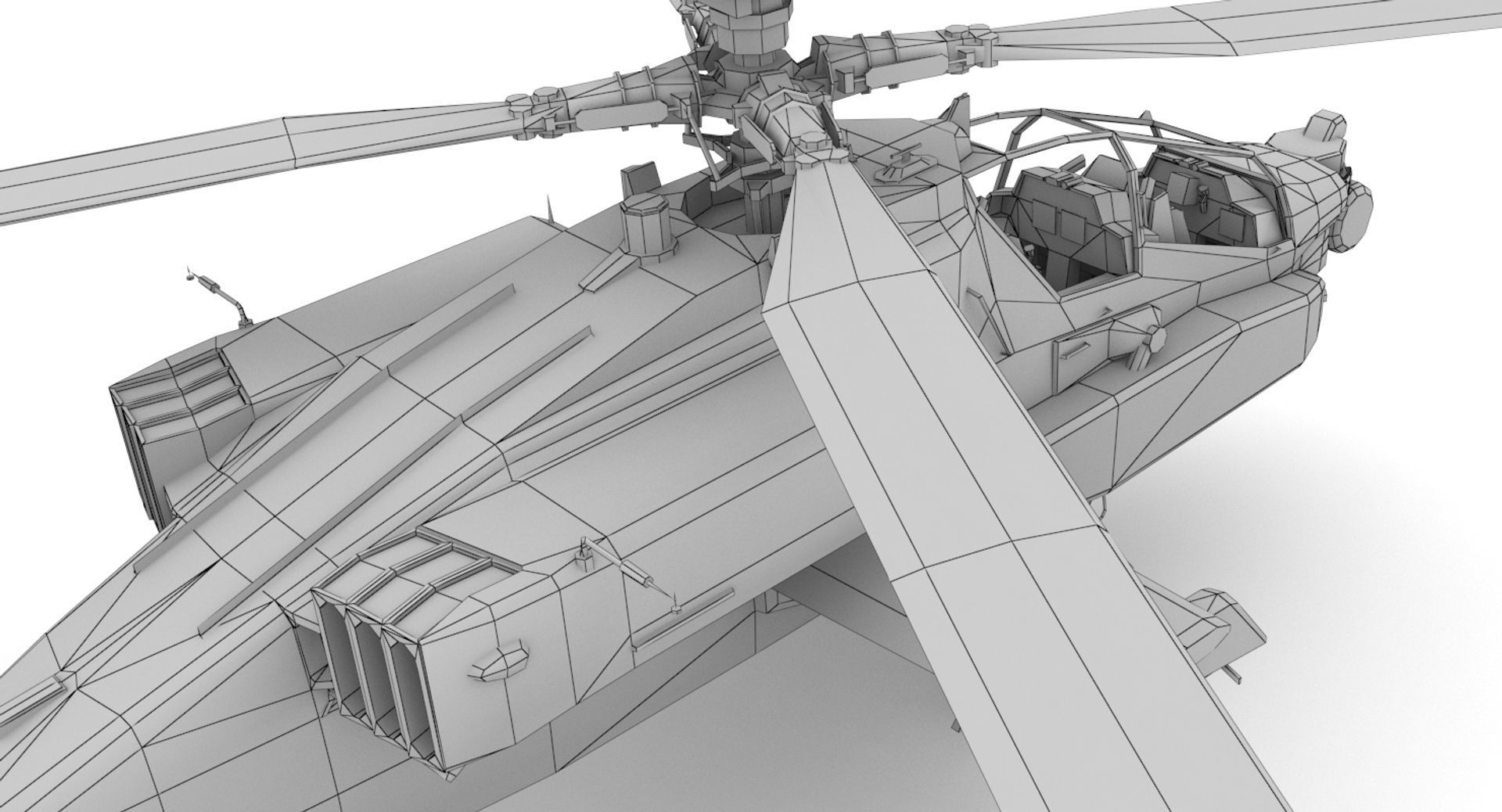 Apache AH-64D Longbow Low-poly 3D model_21