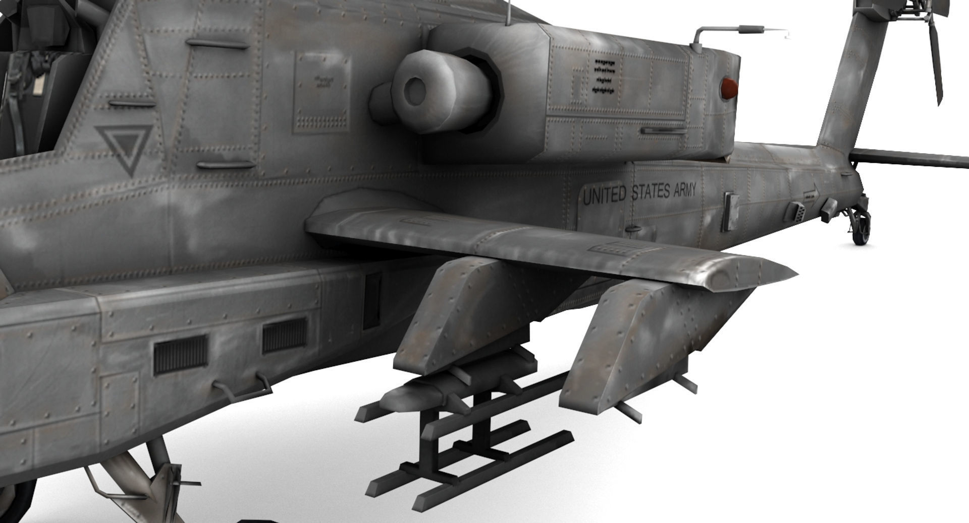 Apache AH-64D Longbow Low-poly 3D model_10