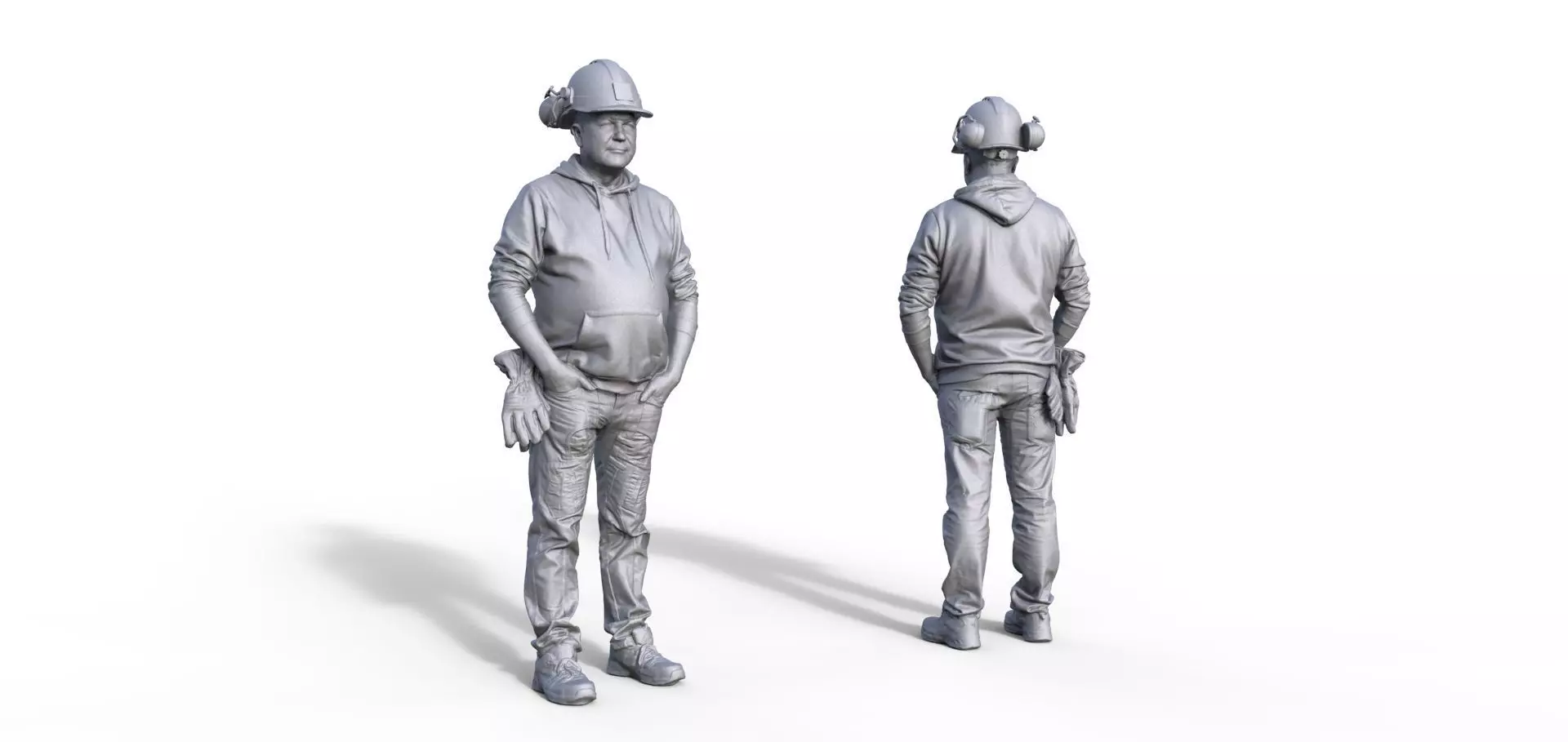 Figure Schorsch type A for ship model railway diorama 3D print model_0