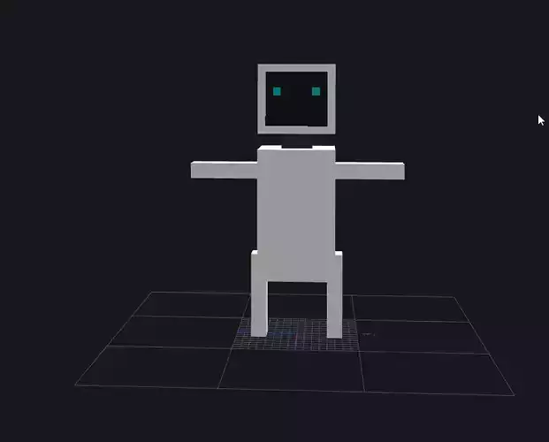 Low Poly Robot humanoid Low-poly 3D model