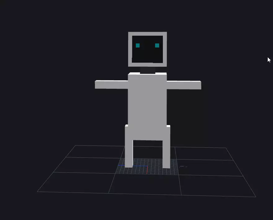 Low Poly Robot humanoid Low-poly 3D model_0