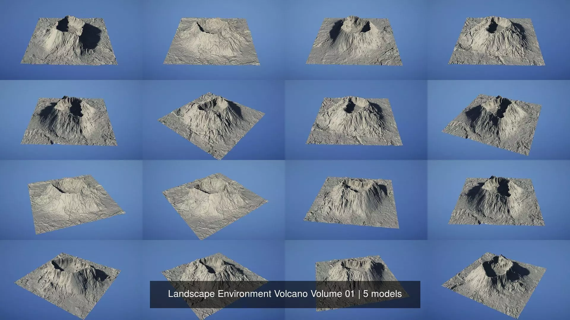 Landscape Environment Volcano Volume 01 3D Model Collection_0