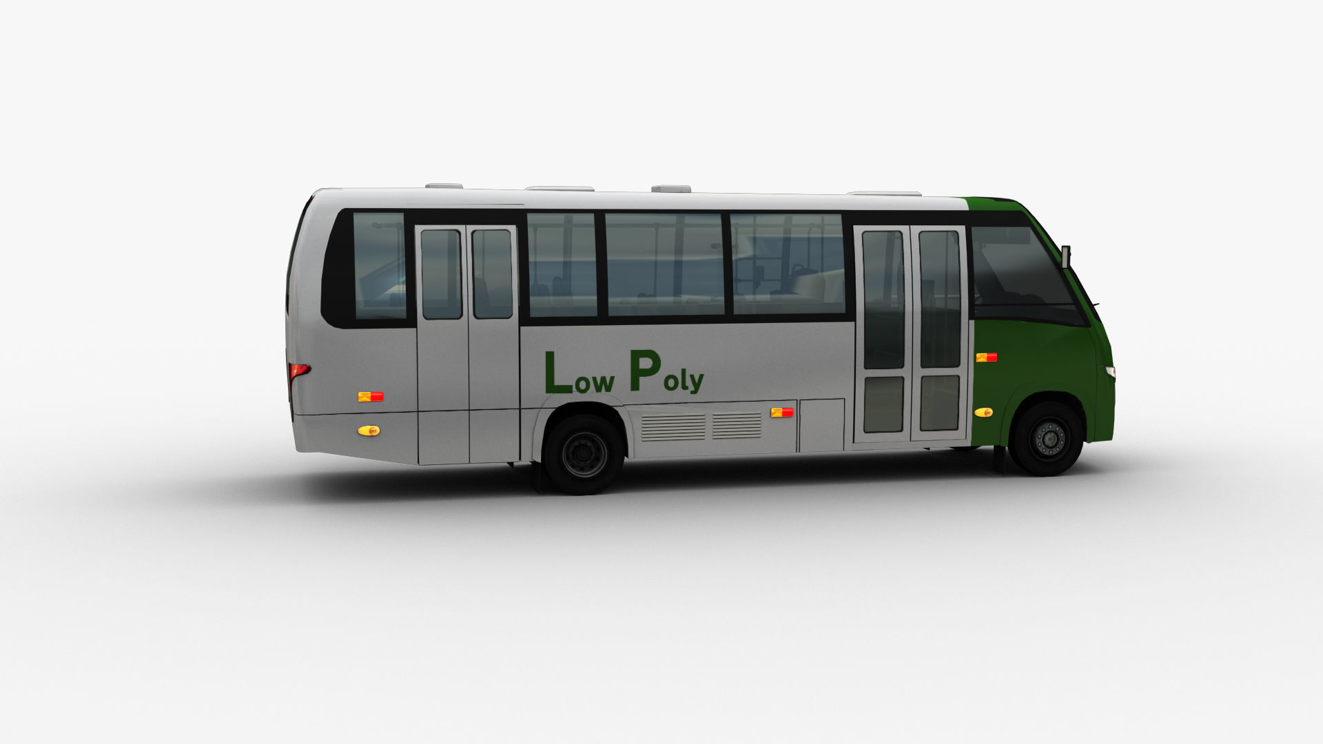 City bus with interior 7 Low-poly 3D model_13