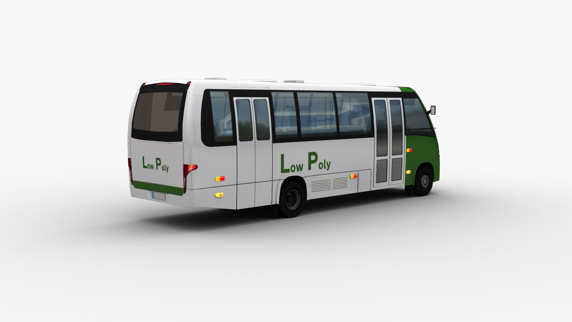 City bus with interior 7 Low-poly 3D model_14