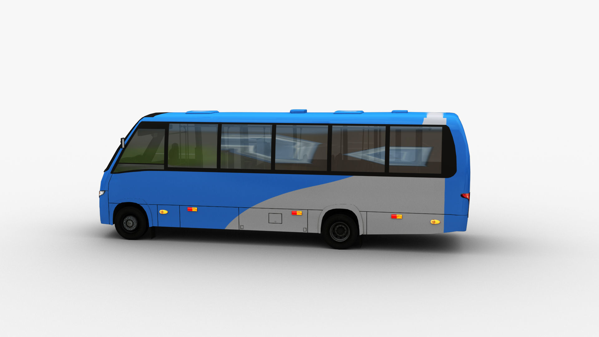City bus with interior 7 Low-poly 3D model_15