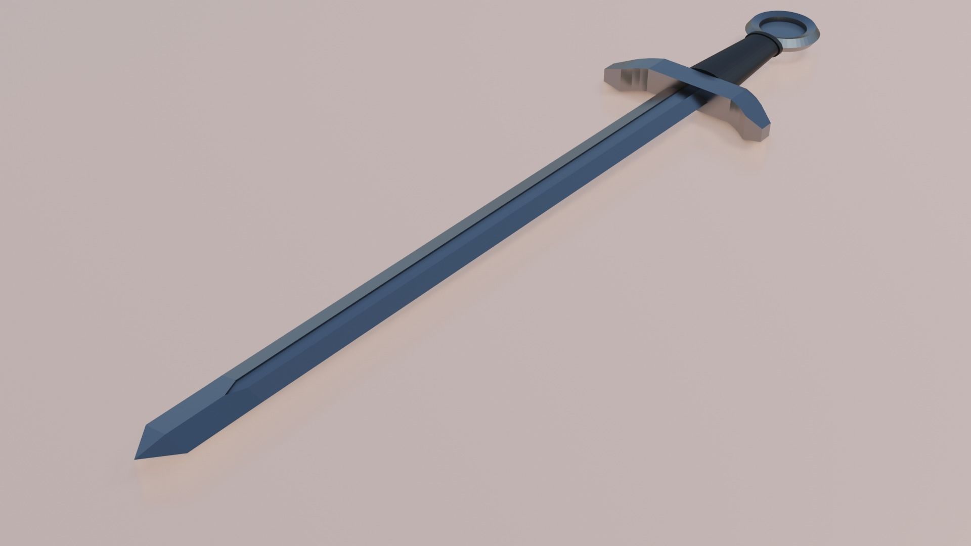 sword low poly Free 3D model_3