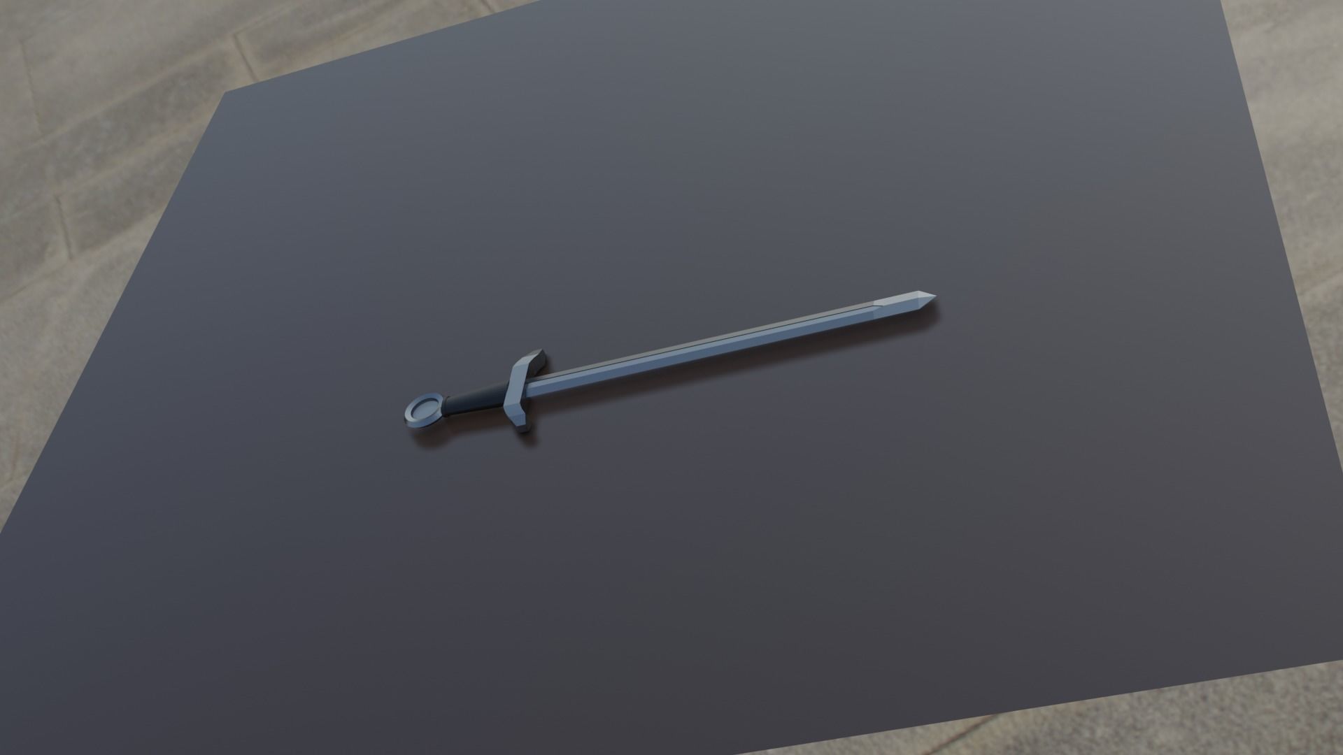 sword low poly Free 3D model_1
