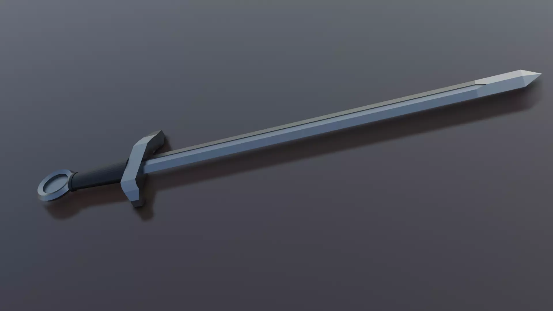 sword low poly Free 3D model_0