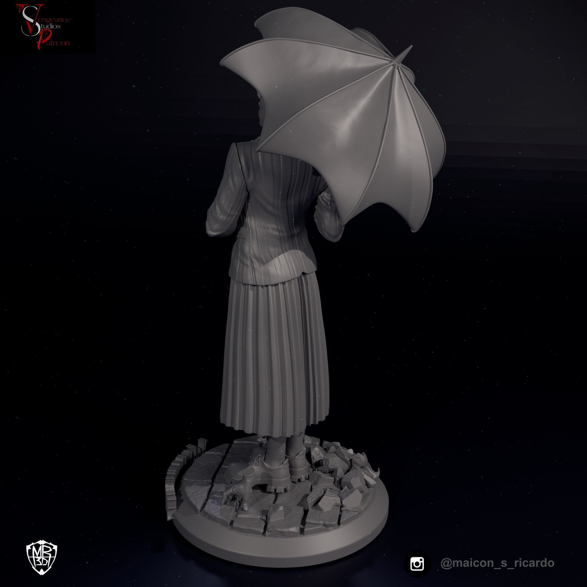 Wednesday Addams 3D print model_4