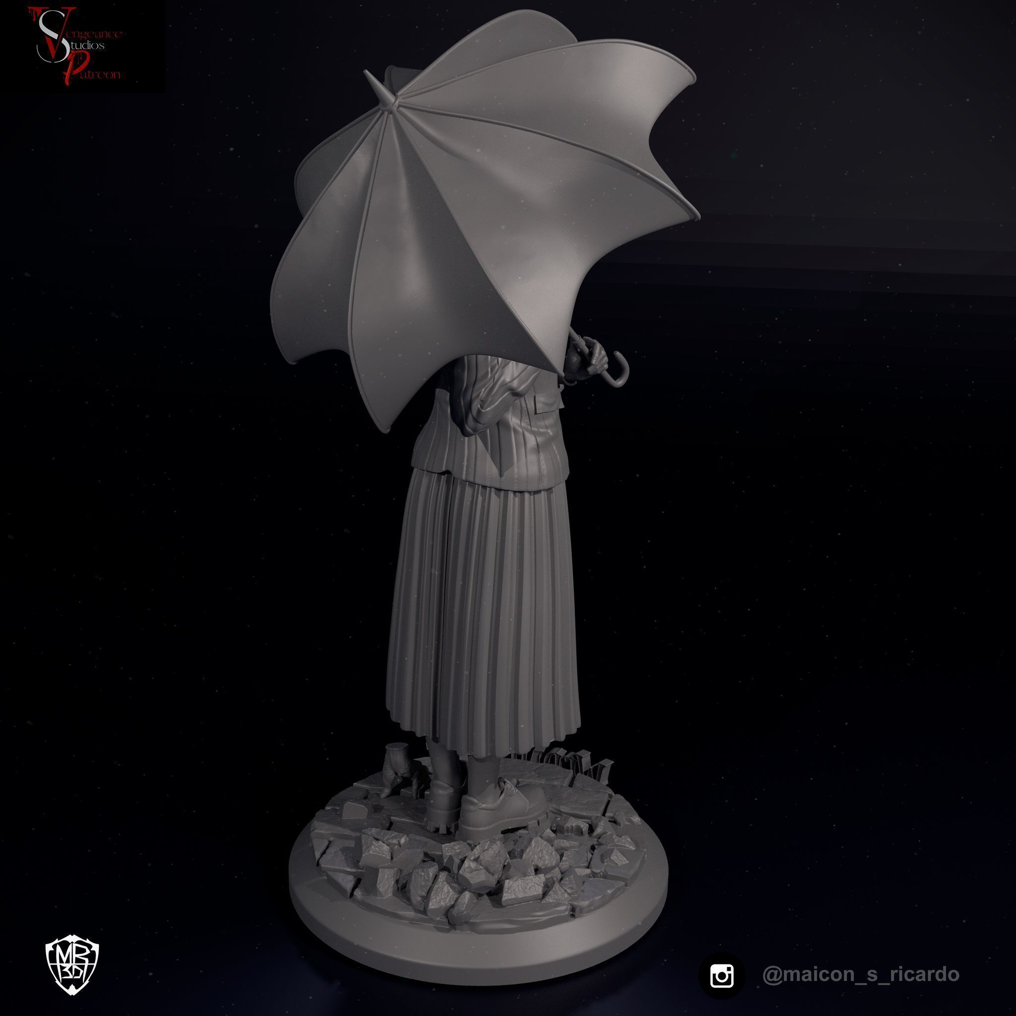 Wednesday Addams 3D print model_5