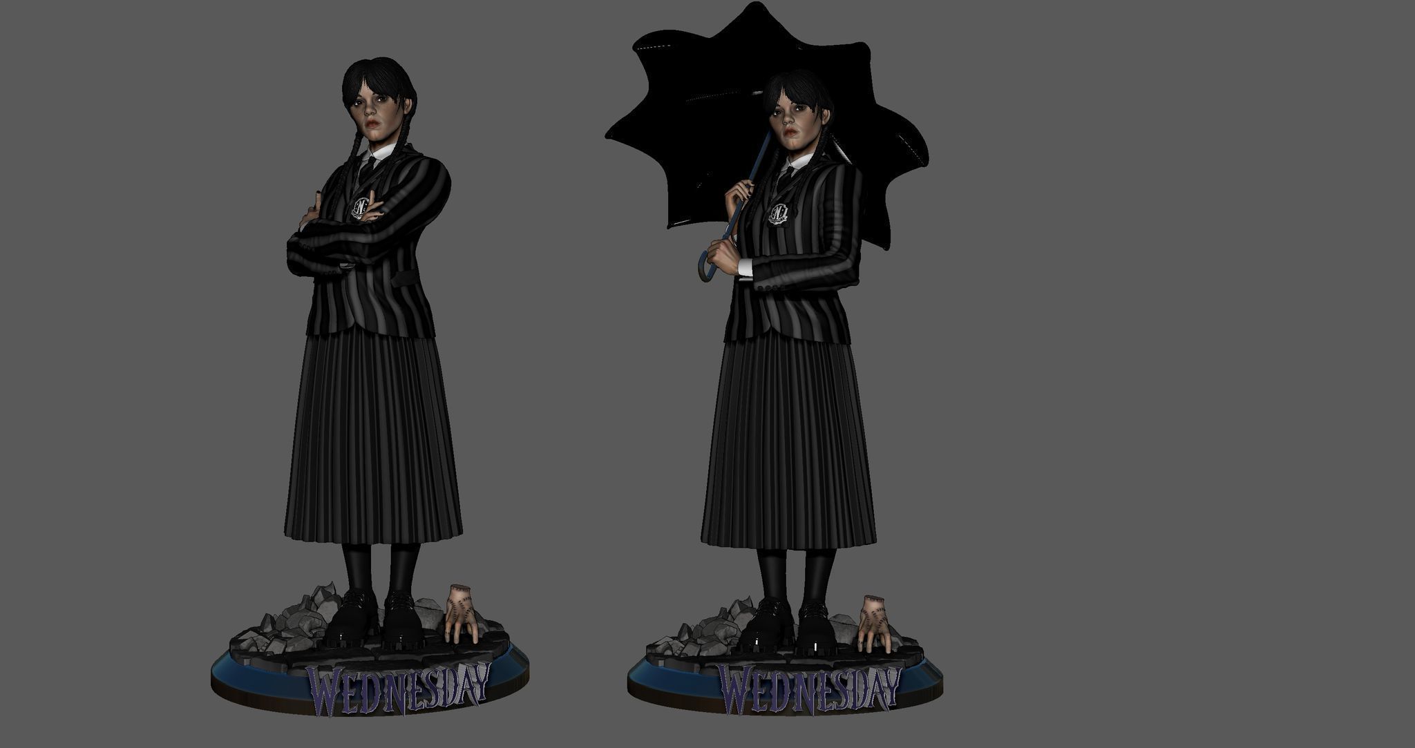 Wednesday Addams 3D print model_7